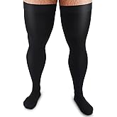 Zhanmai Thigh High Compression Socks for Men 20-30 Mmhg Compression Stockings Thigh High Socks Swelling