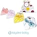Kaydee Baby Teething Bandana Drool and Dribble Bibs with Adjustable Snaps for Girls and for Boys (Dandelions) Set of 4 with Gift Bag