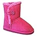New Girl's Warm Tall Mid Calf 3 Buttons Faux Sheepskin Fur Kids Shoes Boots