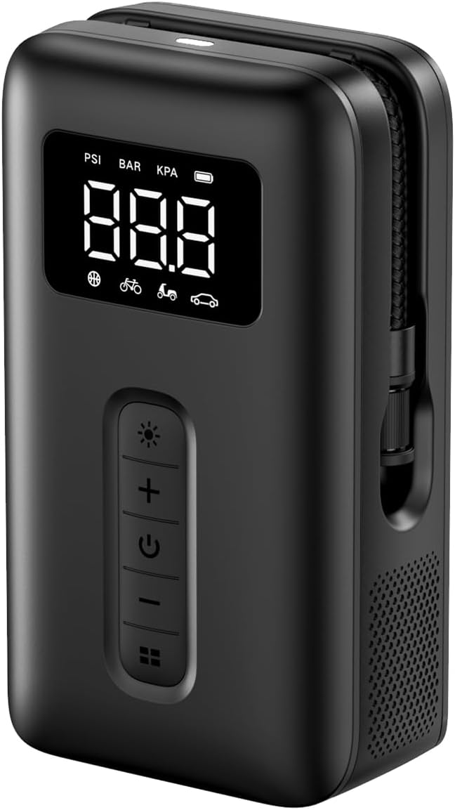 UGREEN Tyre Inflator Portable Cordless Electric Air Pump 150 PSI with LED LCD