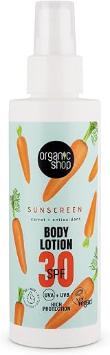 Organic Shop Suncare Body Lotion SPF 30 UVA UVB Water Resistant 150ml view 1