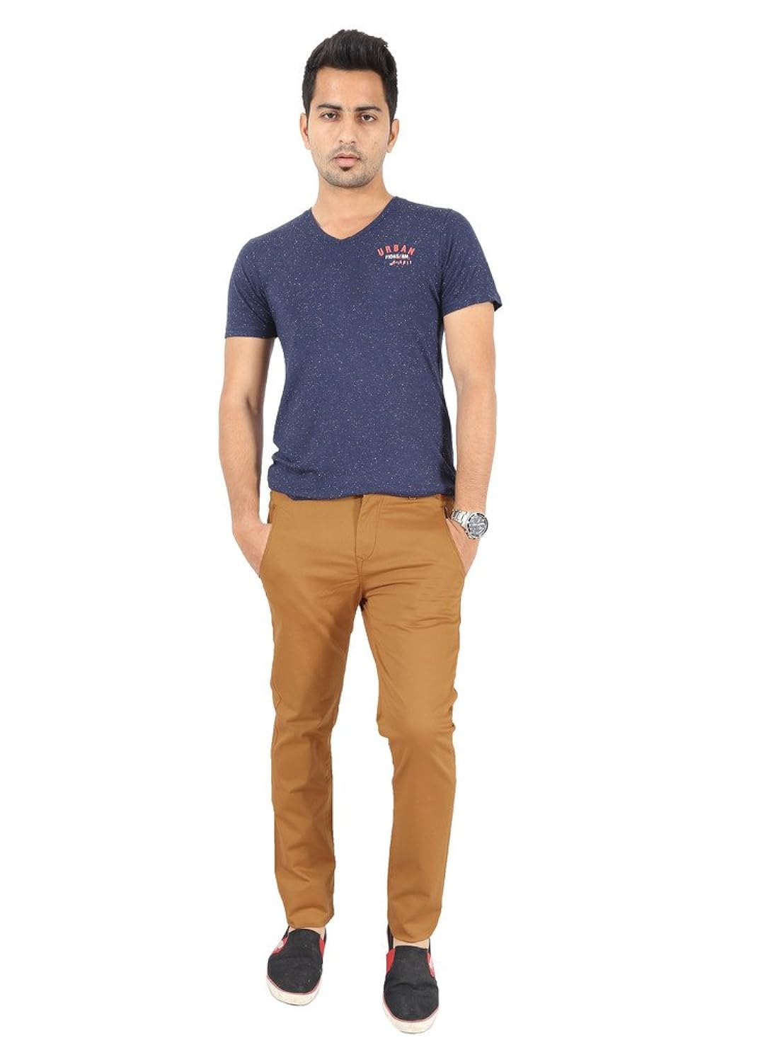 100% cotton lycra slim fit stretchable mens cheops by uber urban