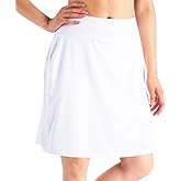 Yogipace Women's Modest 20" UV Protection Active Skort, Long-Length Tennis Golf Athletic Skirt with Built-in Shorts