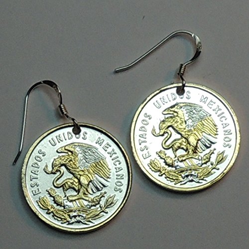 Amazoncom Mexican Eagle Quarter Size Coin Earrings