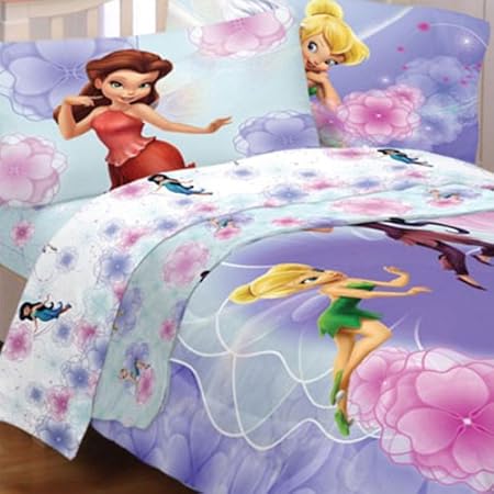 Disney Fairies Tinkerbell Floral Frolic Full Bedding Set Amazon