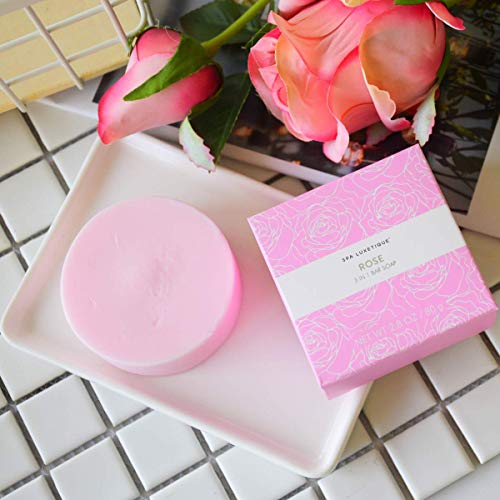 Spa Luxetique Natural Solid Shampoo Bar Soap Bar Gift Set, Layer Bubble