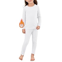 Zando Girls Thermal Underwear Set for Kids 3T-4T