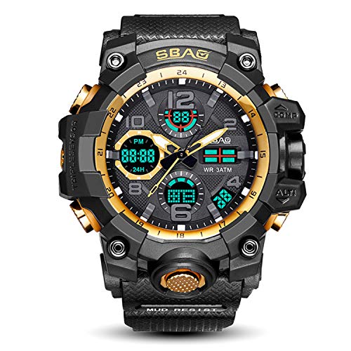 Multifunction Sport Watch Men Analog Waterproof Military Chronograph Clock Electronic LED Digital Big Face Analog Digital Watch for Men