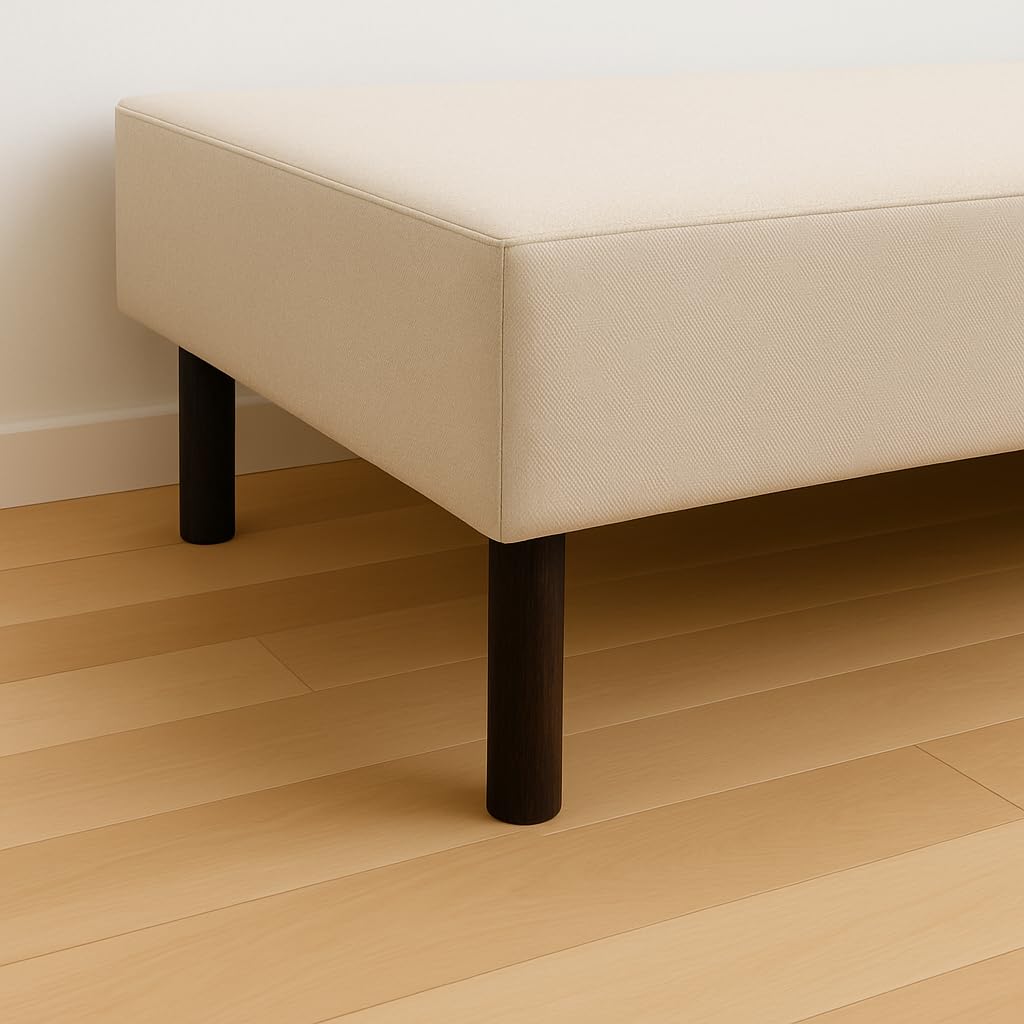 La Fabrique de Pieds – Set of 4 Wooden Bed Legs, Cylinder, Wood, Teinte Wengé, 17 x 7 x 7 cm