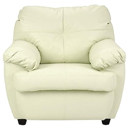 Casastyle Romaily 1 Seater Leatherette Deep Seating Soft And Comfortable Sofa Cream Amazon In Home Kitchen