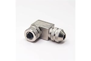 Elecbee Profibus M12 Field Wireable Connector Assembly Cable Plug Shiled (5 Pin Female A-Code Right Angle)