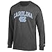 Elite Fan Shop North Carolina Tar Heels Long Sleeve Tshirt Varsity Charcoal - L