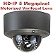 GW Security 5 Megapixel 2592 x 1920 Pixel 4X Optical Zoom Outdoor PoE 1920P Security Dome IP Camera with 2.8-12mm Varifocal Motorized Zoom Len and 30Pcs IR LED up to 80FT IR Distance