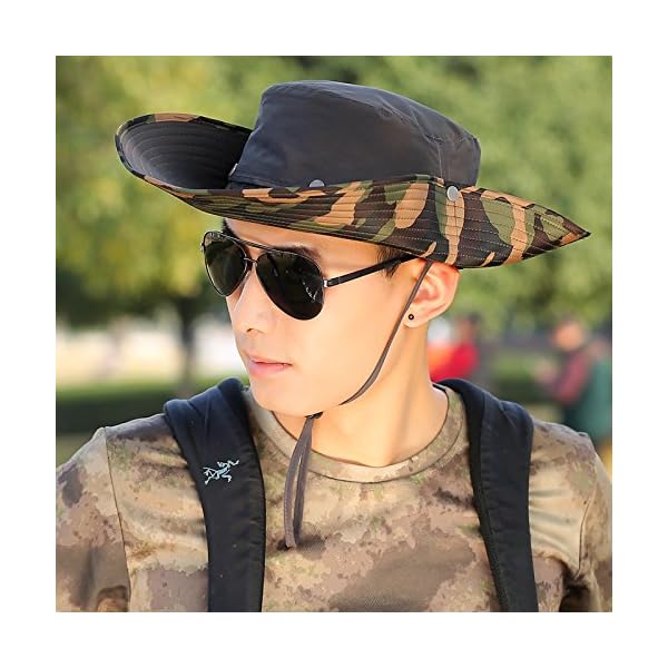 ZPbliss-Outdoor-Bucket-Fishing-Boonie-Hat-Summer-UV-Protection-Sun-Cap-with-Chin-Strap-and-Removable-Top
