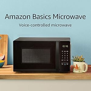 Amazon Basics Microwave, Small, 0.7 Cu. Ft, 700W, Works with Alexa