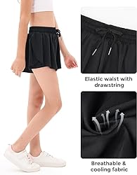 Stelle Girls Flowy Shorts with Pockets Athletic