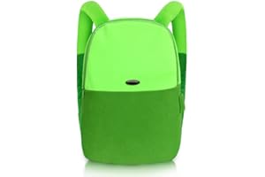 GIFFZERR Halloween Adventure Costume Backpack, Green Plush Backpack Cartoon Anime Character Cosplay Accessory for Women Men Party Halloween Cosplay Dress Up Prop Bag