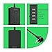 NTONPOWER Electric Surge Protector 8 Outlets 4 USB with Power Switch and Flat Plug Space Saving 125V 15A Heavy Duty Power Strip for Kitchen and Living Room Appliances- Black