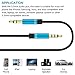 AFUNTA 3.5mm AUX Cable with Audio Y Splitter Adapter, 3.93ft Male to Male Auxiliary Cable with Mic and Volume Control for Smartphone Tablet Laptop Speaker Headset Car Stereo