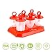 U.S. Kitchen Supply Jumbo Set of 18 Jewel Shaped Ice Pop Molds - Sets of 6 Red, 6 White & 6 Blue