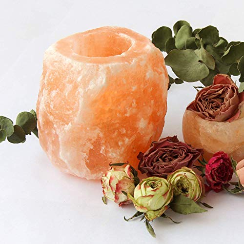 Himalayan Glow 3027 Natural Pink Salt Candle Holder - Thumbnail 5