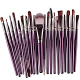 Tenworld Pro 20 pcs Makeup Brush Set Tools Make-up Toiletry Kit Brush Set (Purple )