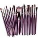 Tenworld Pro 20 pcs Makeup Brush Set Tools Make-up Toiletry Kit Brush Set (Purple )