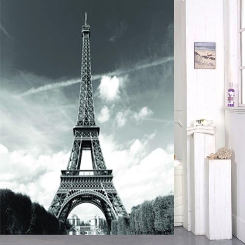 Famous City Landmark Pattern Fabric Shower Curtain, 72" By 72" (Paris)