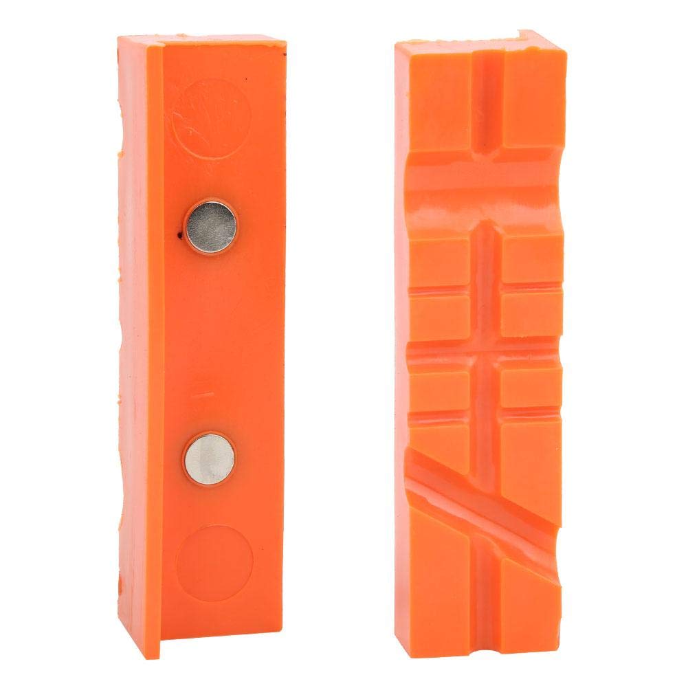 Multipurpose Vise Jaw Pad, 1 Set Protector Jaw TPU Magnetic Vise Protective Pad Clamp Tool Accessories 4.5in/6in fit Wide Array of Vices(4.5")