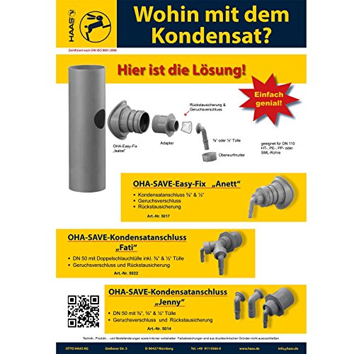 Haas OHA Easy FIX Schraubabzweig DN110/40 HT Rohr Abwasserrohr nachträglich Abzweig Abflussrohr 5001 – Bild 4