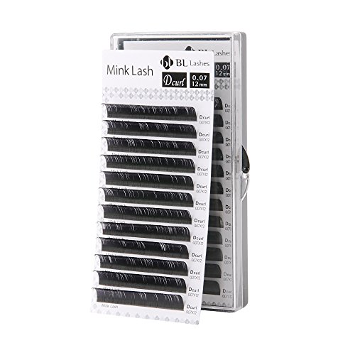 Eyelash Extension BL Mink Lash D Curl Thickness 0.07mm (0.07X10mm)