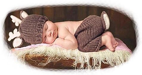 Newborn Baby Infant Photography Props Outfits Christmas Deer Hat Pant for Boy Girl