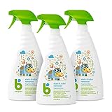 Babyganics Stain & Odor Remover Spray, Fragrance Free, 32oz Spray Bottle (Pack of 3)