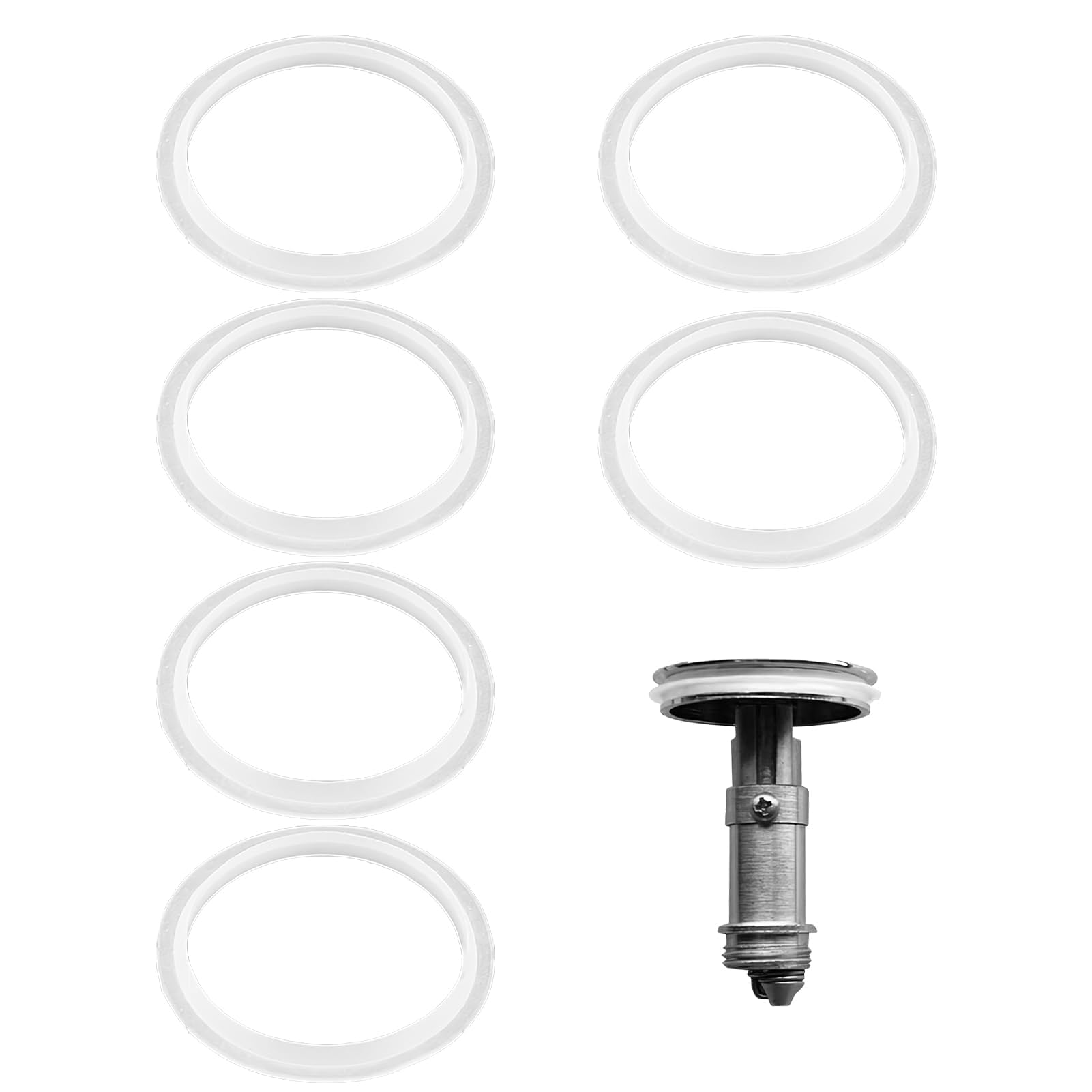 38mm Pop Up Sink Plug Rubber Seals, 6 Pack O-Rings Seal Gasket Replacement Washers for Push-Type Basin Waste Drains Bath Plug Spares Sinks Metal Plugs Washbasins Kitchen Basin