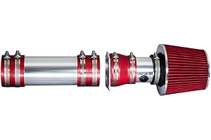 Rtunes Racing Short Ram Air Intake Kit + Filter Combo RED Compatible For 94-96 Ford F-150 / Ford Bronco 5.0L 5.8L V8