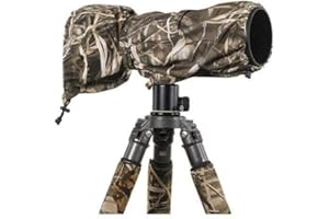 LensCoat Raincoat RS for Camera and Lens, Large Rain Cover Sleeve Camouflage Protection (Realtree Max4 HD) LCRSLM4