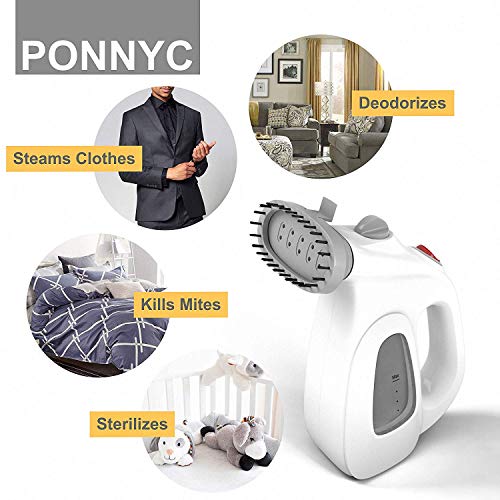 Ponnyc Clothes Steamer - Portable Garment Steamer for Clothes - Handheld Mini Fabric Steamer - Compact Hand Iron Steamer - Anti-Spill Steamer for Travelling & Home - Safe & Handy Travel Steamer - Thumbnail 2