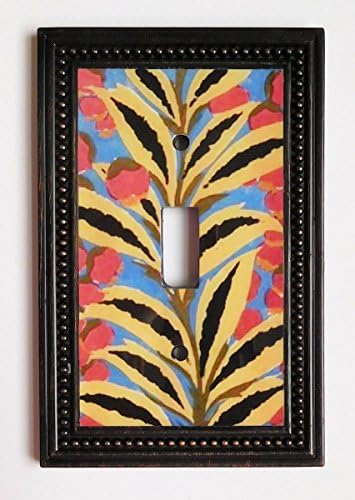 Tropical Hues Light Switch Cover, Vibrant Island Print Lightswitch Plate