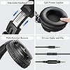 OneOdio Bluetooth Headphones Over Ear [Studio Level Sound Quality ] 80 Hrs Playtime, Bass Boosted, Soft Memory Protein…