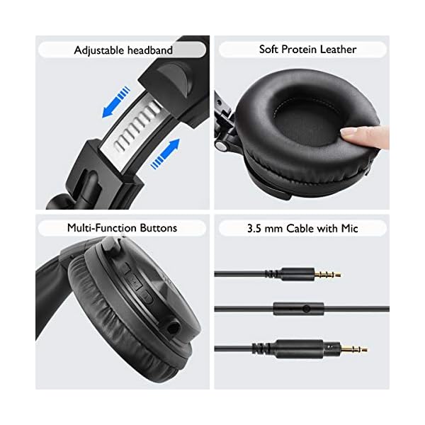 OneOdio Bluetooth Headphones Over Ear [Studio Level Sound Quality ] 80 Hrs Playtime, Bass Boosted, Soft Memory Protein…