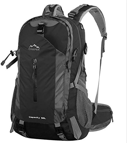 Waterproof backpacks men and women 50L outdoor backpacking bag travel shoulder bag , black 50 litres