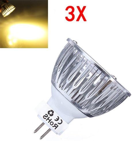 3X MR16 600LM Dimmable 9W Warm White Light LED Spot Bulb 12-24V