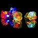 Fun Central I544 24 count LED Flashing Jelly Flower Rings, Glow Rings - for Valentine's Day Party, Glow in the Dark Party, Rave Party, Disco Party, Wedding, Birthday, Accessory, Party Favors, Rewards, Prizes, Giveaways - Assorted