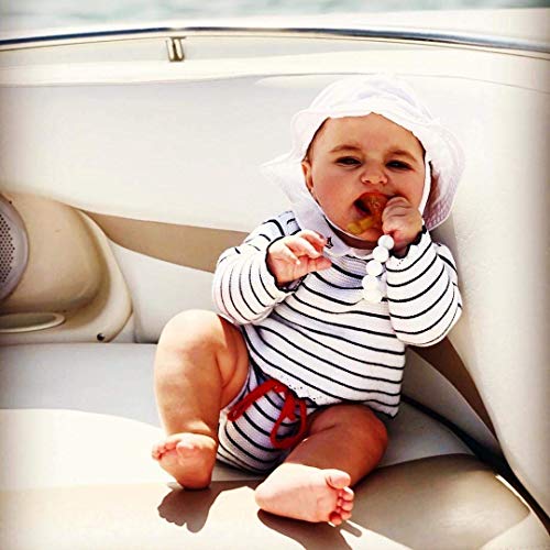 Modern Pacifier Clip for Baby - 100% BPA Free Silicone Beads (Candy) Binky Holder for Newborn - Infant Baby Shower Gift - Universal fit MAM - Philips Avent - Thumbnail 5