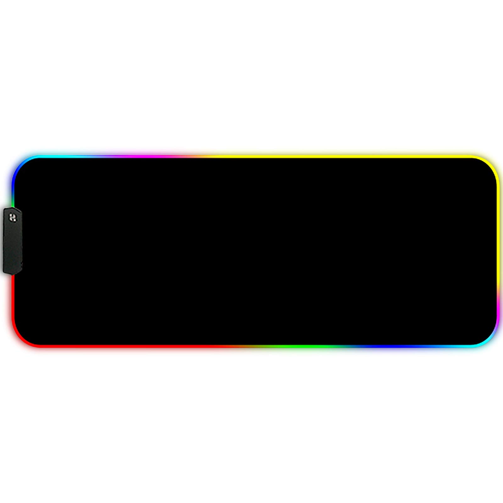 DORRISO Large RGB Gaming Mouse Mat Pads 800x300x4mm Led Mousepad Soft Computer Keyboard Mice Mat for Macbook, PC, Laptop, Desk Gaming Mouse Pads Black