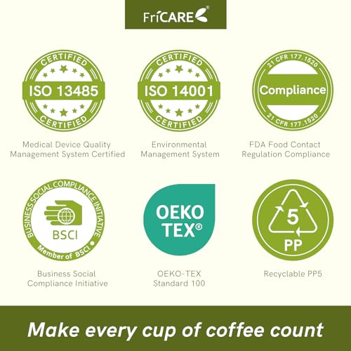 FRICARE COFFEE FILTERS FOR CONE ELECTRIC MAKER, NO PAPER DISPOSABLE FILTER, NOT FOR POUR-OVER, #2 FOR 2-6 CUP, WHITE, 600 CT (6 BAGS)