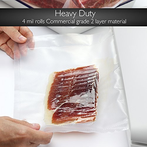 NutriChef Two 8" X10' 4 mil Commercial Grade Vacuum Sealer Food Storage