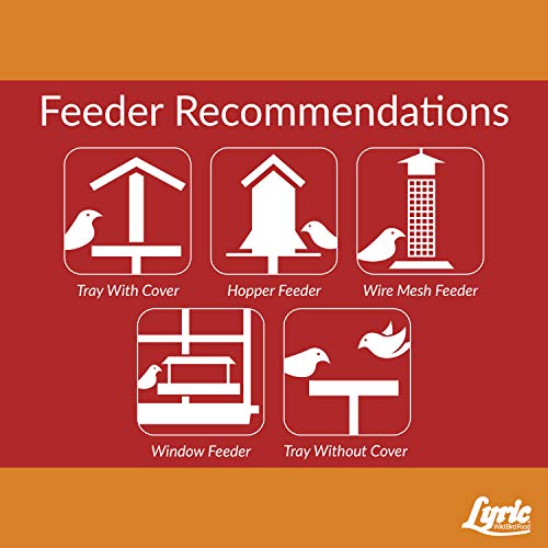 Lyric Cardinal Wild Bird Seed Sunflower & Safflower Premium Bird Food Mix for Cardinals