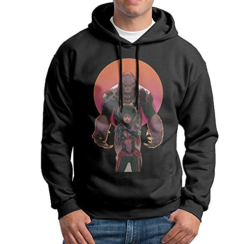 Bekey Men's Iron Fist Misty Knight Pullover Hoodie Sweatshirt XXL Black