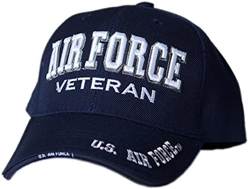 US HONOR Officially Licensed Embroidered Veteran Shadow Air Force Baseball Caps Hats Blue